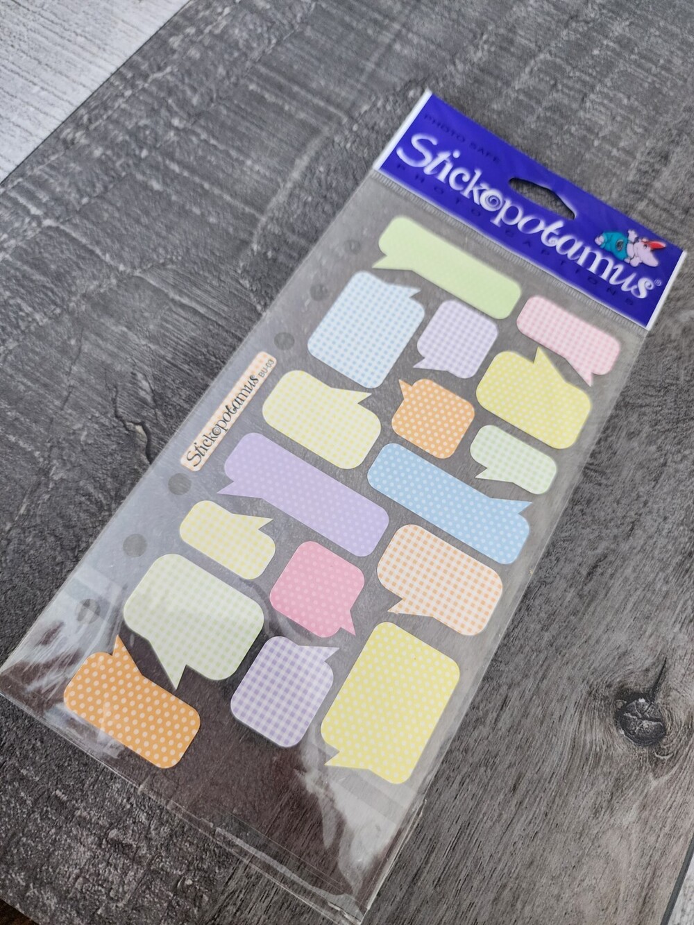 Stickopotamus Stickers Comic Colorful Captions Scrapbooking RETIRED NEW #28